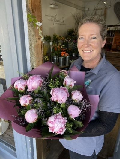 Peony Hand tied